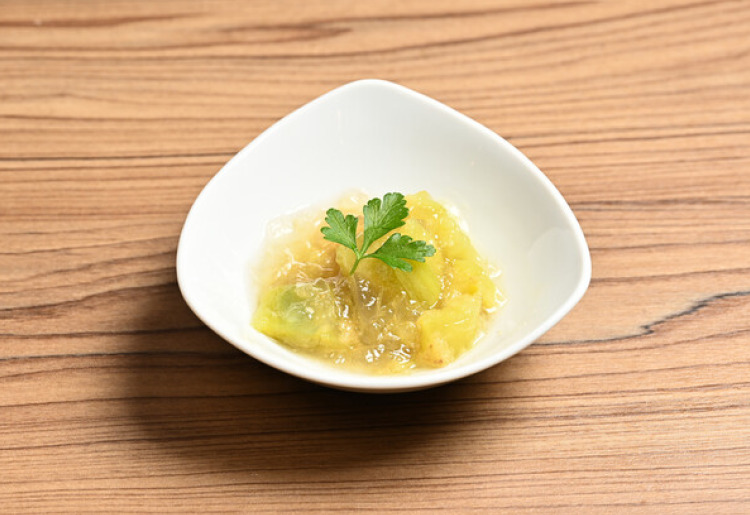 ▼焼きナスのジンジャージュレ